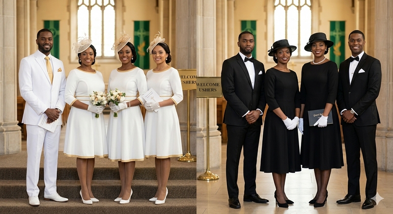 How to Coordinate Usher Outfits for a Wedding Party or Church Team