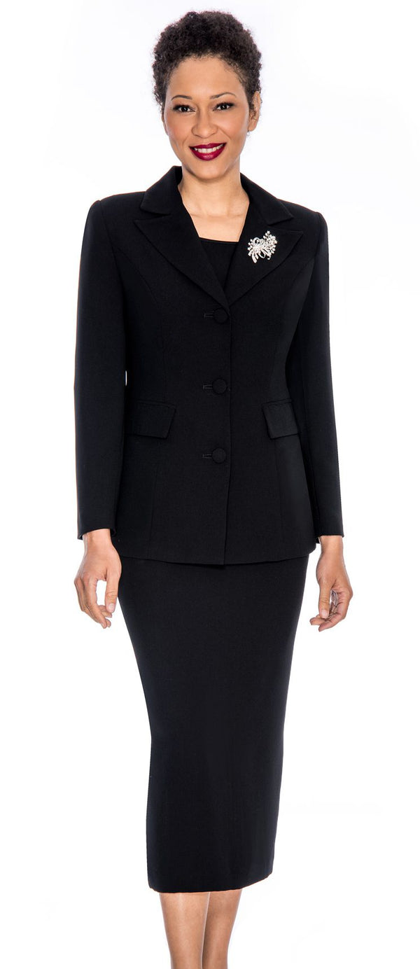 Giovanna Usher Suit S0655-Black - Church Suits For Less