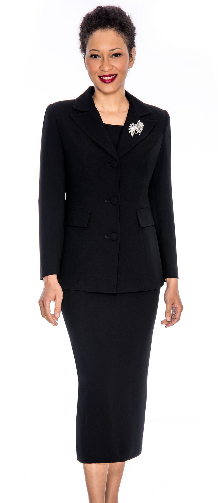 Giovanna Usher Suit S0655-Black - Church Suits For Less