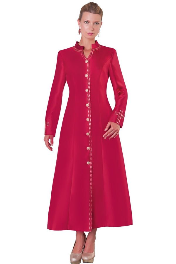 Tally Taylor Robe 4445C-Burgundy - Church Suits For Less