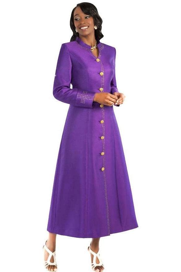 Tally Taylor Robe 4445C-Purple/Gold - Church Suits For Less