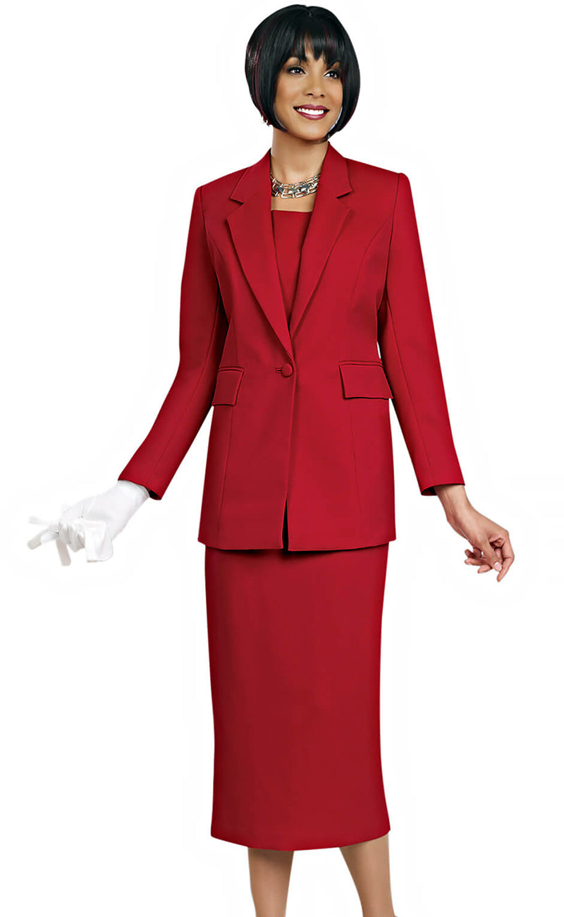 Ben Marc Usher Suit 2295C-Red - Church Suits For Less