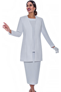 Ben Marc Usher Suit 2296C-White - Church Suits For Less