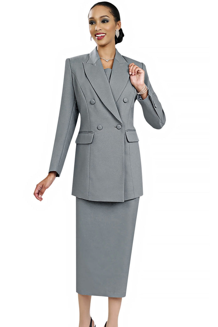 Ben Marc Usher Suit 2298C-Silver - Church Suits For Less