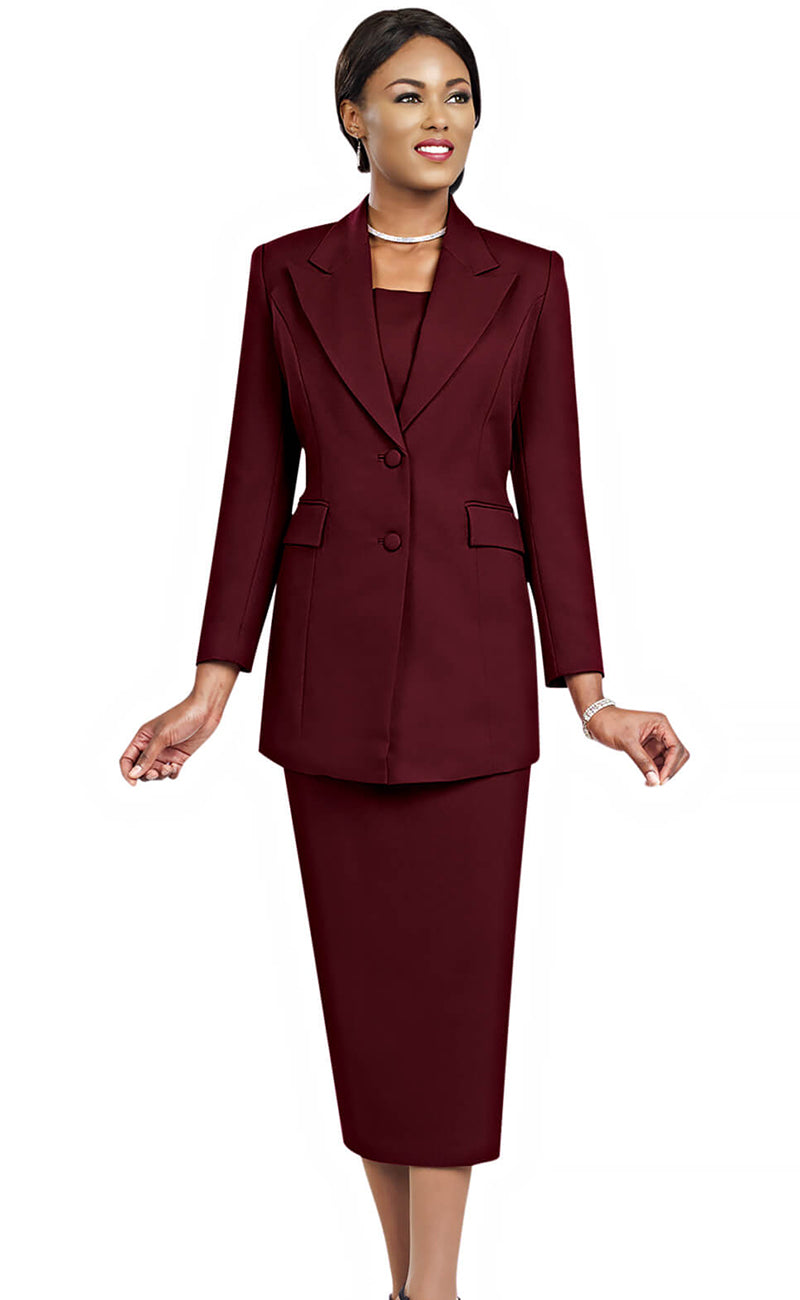 Ben Marc Usher Suit 2299-Burgundy - Church Suits For Less