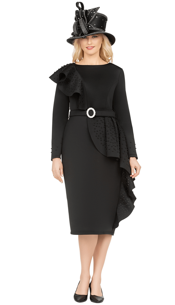 Giovanna Church Dress DP2420 Black - Church Suits For Less