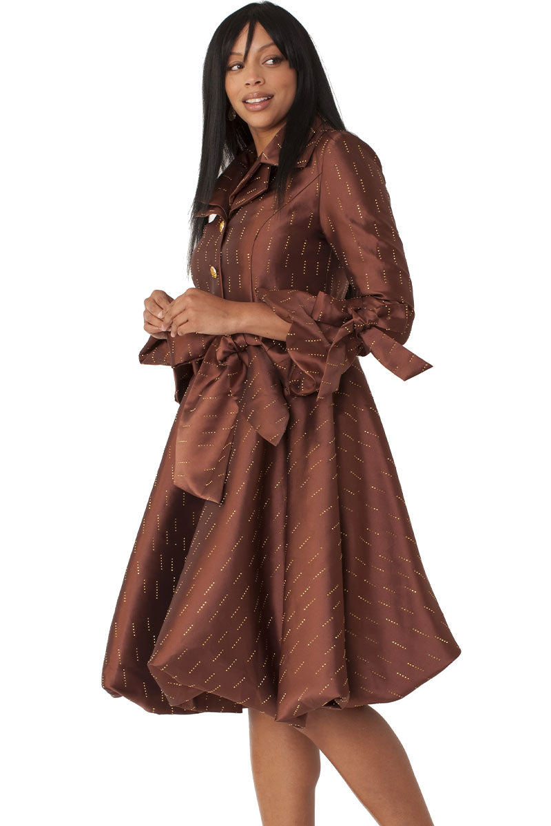 Chancele Dress 9723-Brown