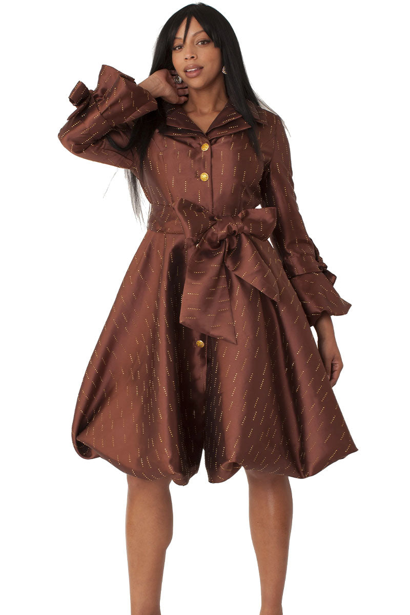 Chancele Dress 9723-Brown