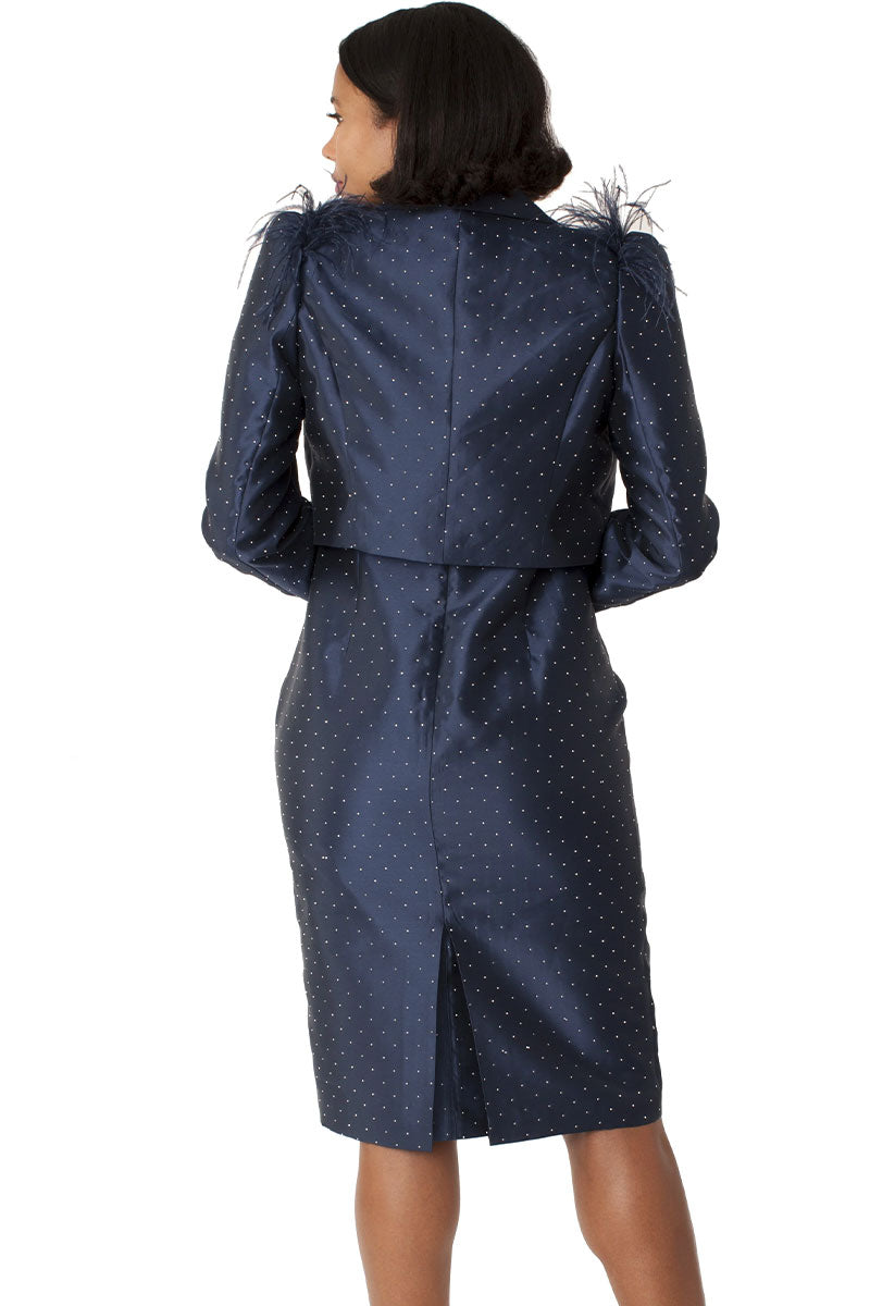 Chancele Dress 9766-Navy