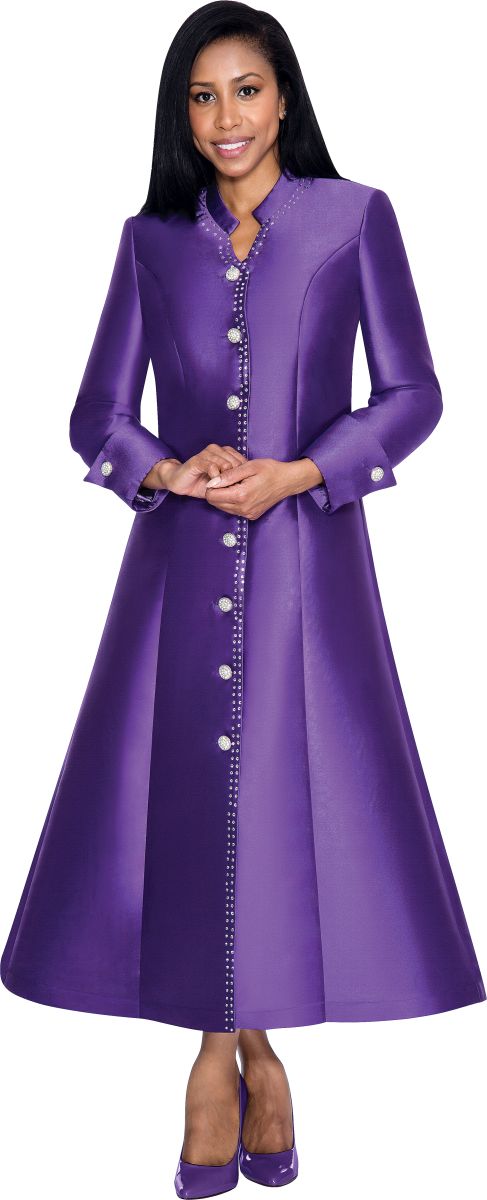 Nubiano Dress 5881C-Purple - Church Suits For Less