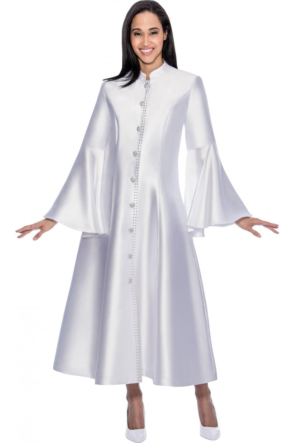 Women Church Robe RR9031C-White - Church Suits For Less