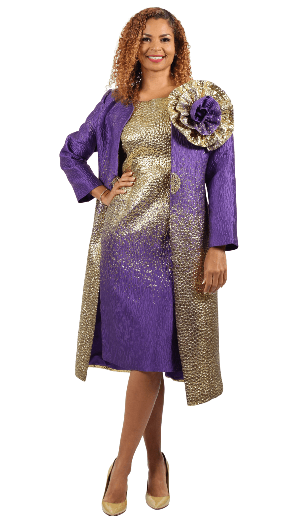 Designer Church Dress 9090C-Purple