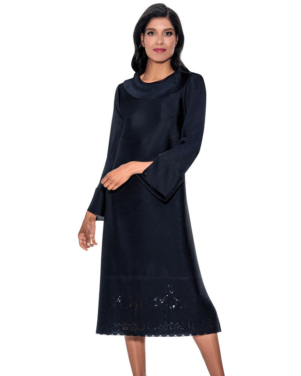 Divine Casual Dress 1661-Black - Church Suits For Less