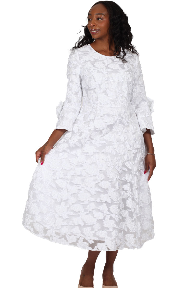 Diana Couture Church Dress 8825C-White