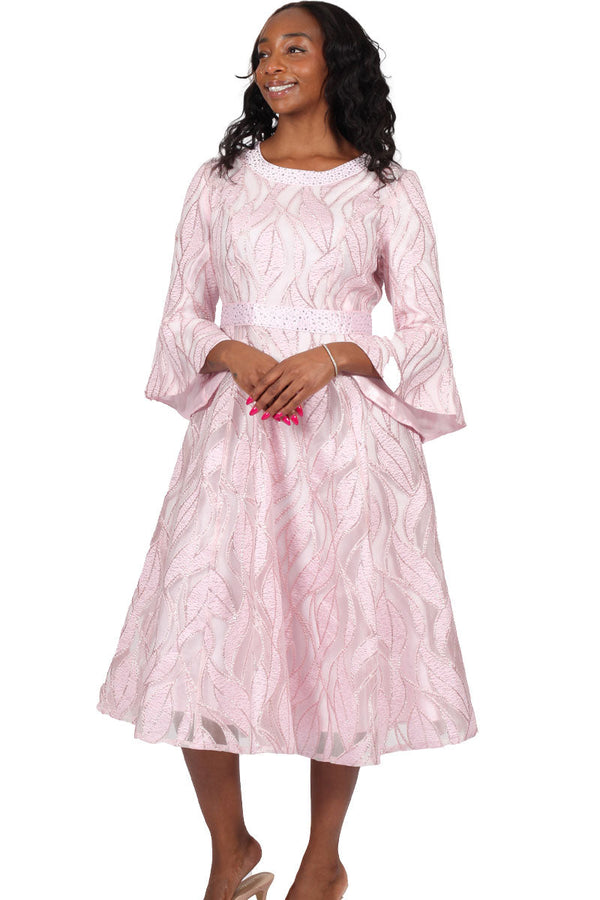 pink church dresses Lily And Taylor 4904-ROS Knit Church Dress Church Dress Church Suits Fast