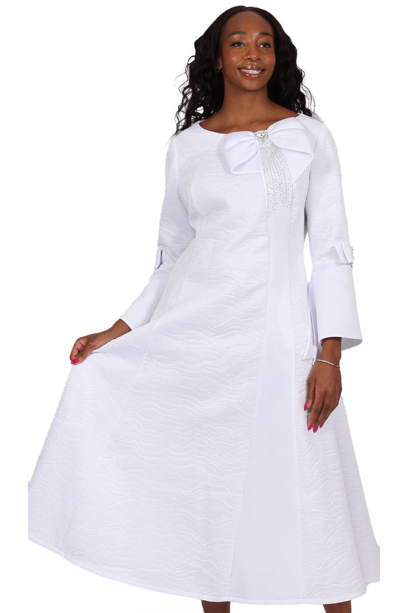 Diana Couture Church Dress 9137C-White