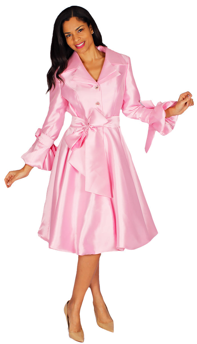 Diana Couture Church  Dress 8222-Pink - Church Suits For Less