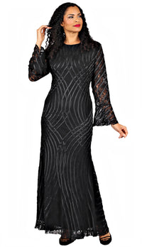 Diana Couture Dress 8737C-Black - Church Suits For Less