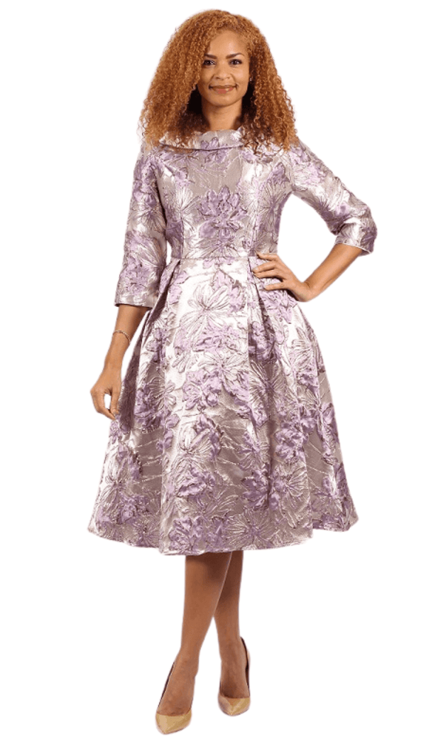 Diana Couture Church Dress 8847-Lavender - Church Suits For Less