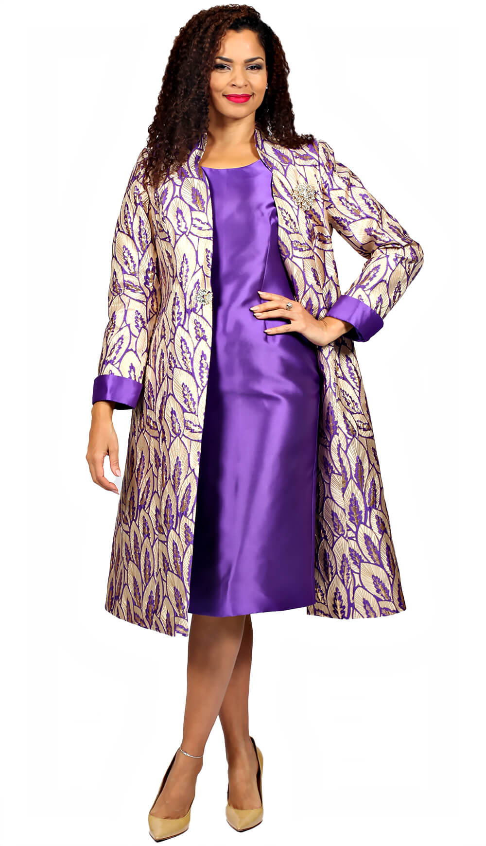 Diana Couture Dress 8610-Purple - Church Suits For Less