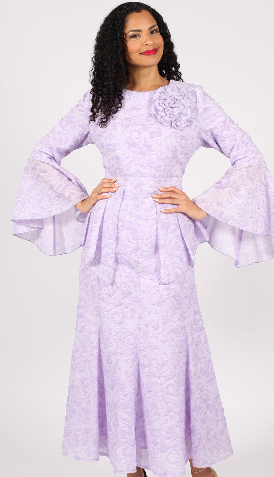 Diana Couture Dress 8685C-Lilac - Church Suits For Less