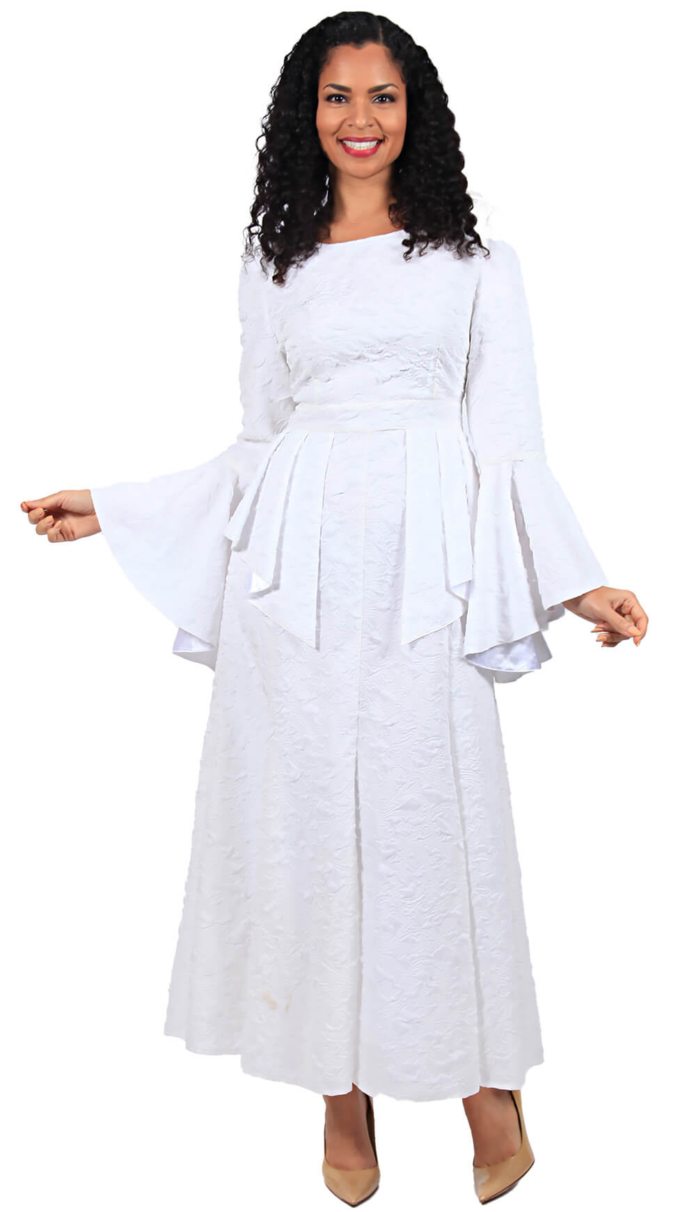 Diana Couture Dress 8685-White - Church Suits For Less