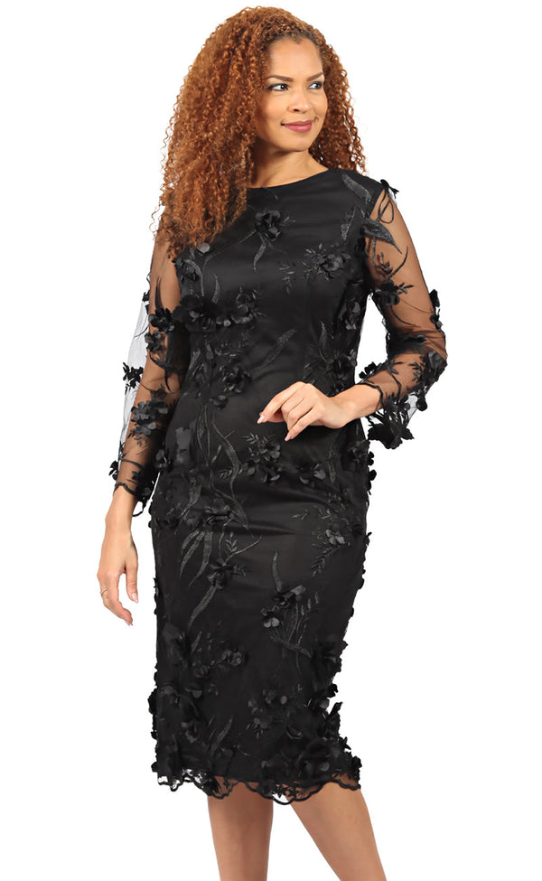 Diana Couture Dress 8746-Black - Church Suits For Less