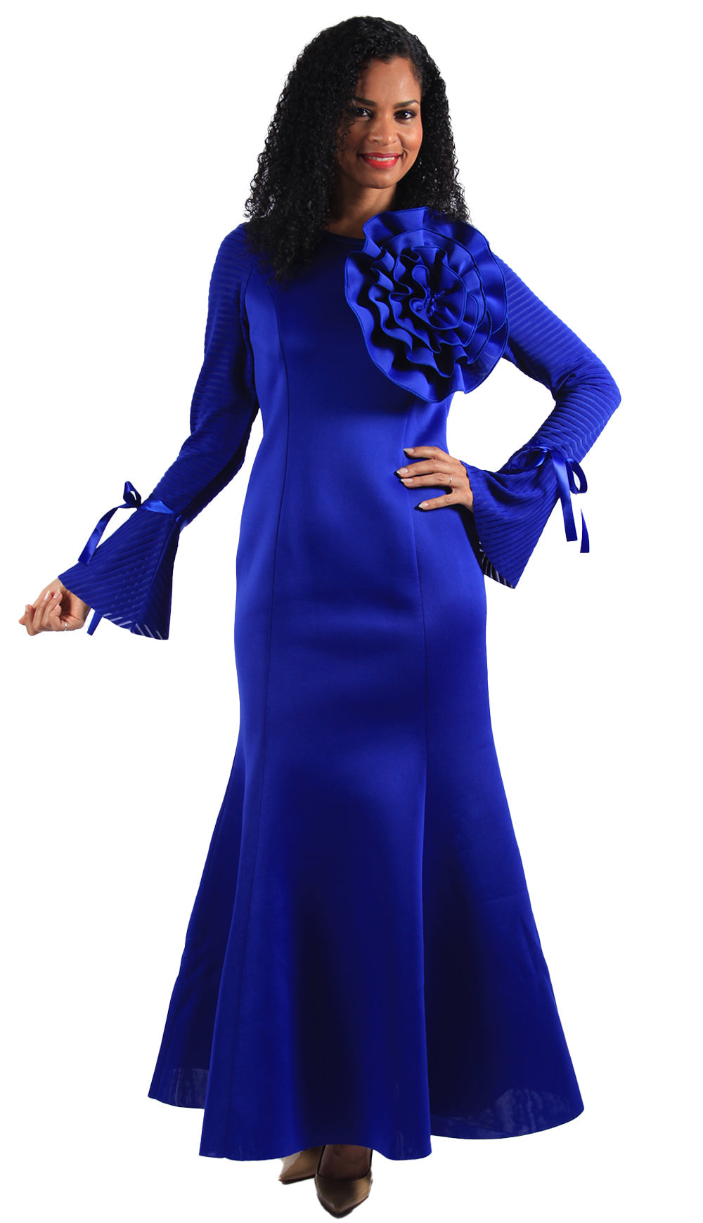 Diana Couture Dress D1054-Royal - Church Suits For Less