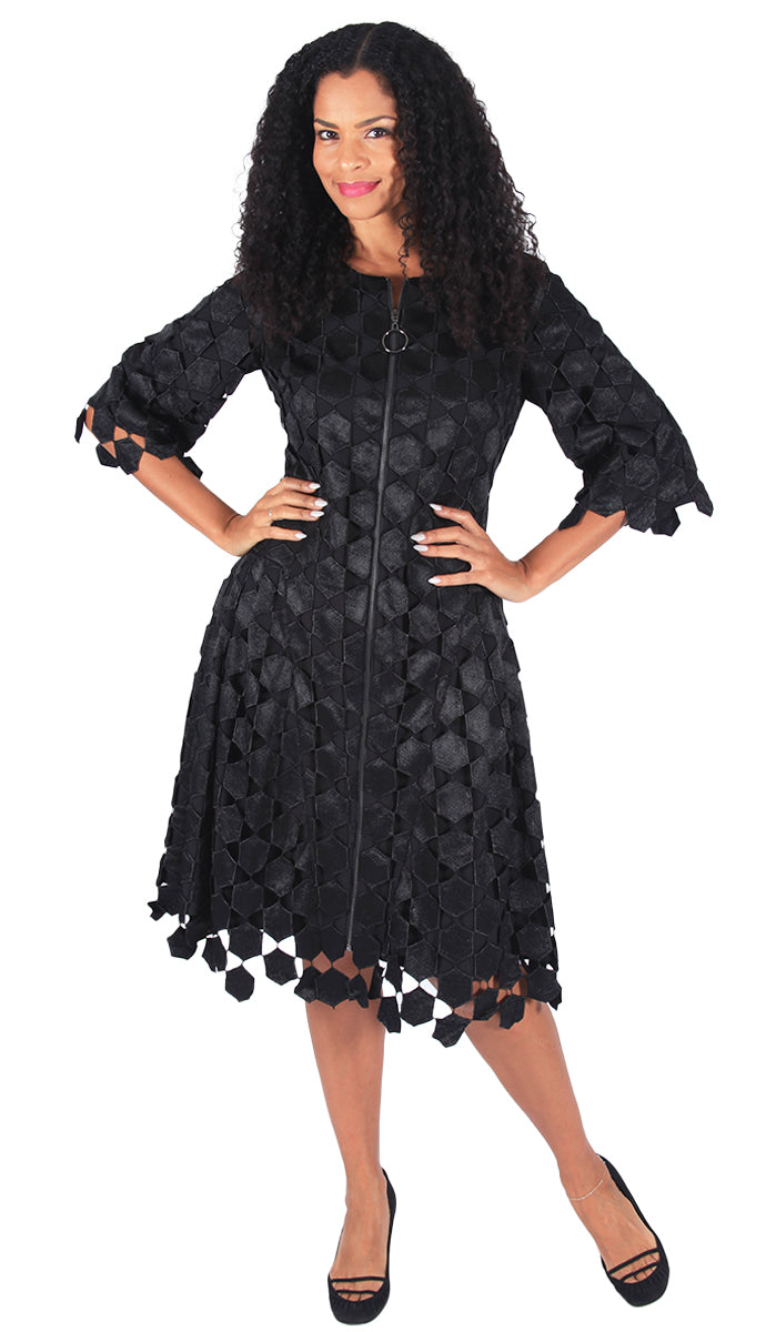 Diana Couture Dress 8580-Black - Church Suits For Less