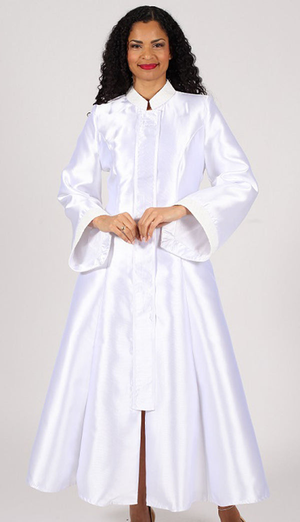 Diana Church Robe 8595-White - Church Suits For Less