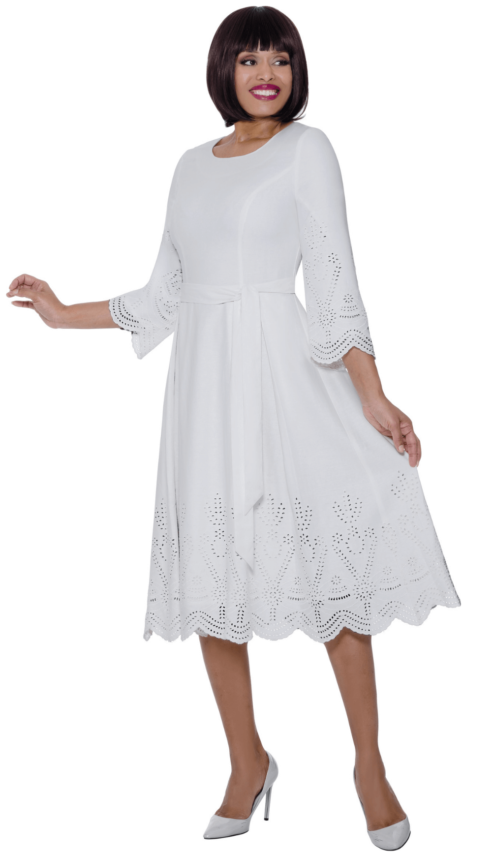 Divine Church Dress 2111C-White