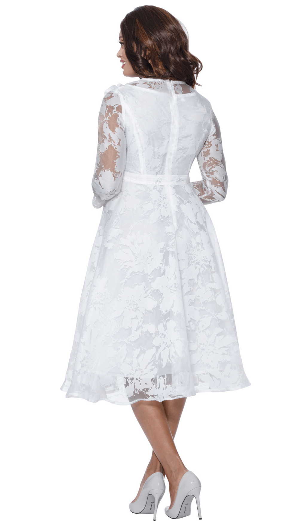 Divine Church Dress 2021C-White