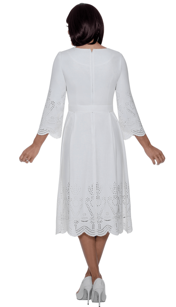 Divine Church Dress 2111C-White