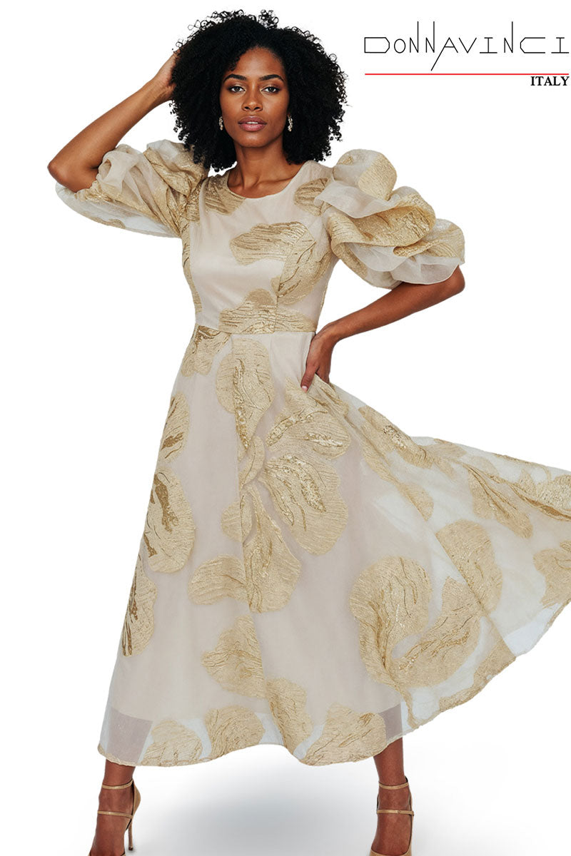 Donna Vinci Dress 12266-Tan