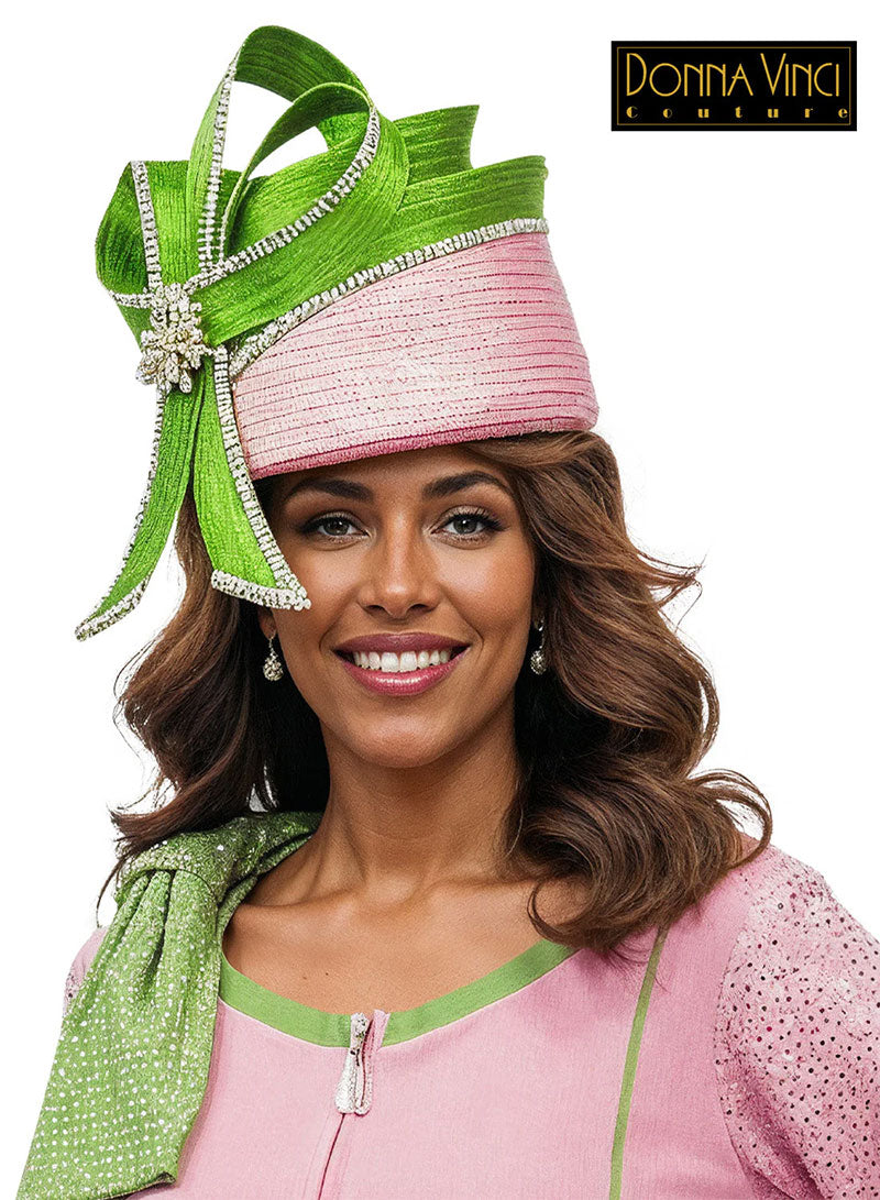 Donna Vinci Knit Suit 13461-Pink/Lime