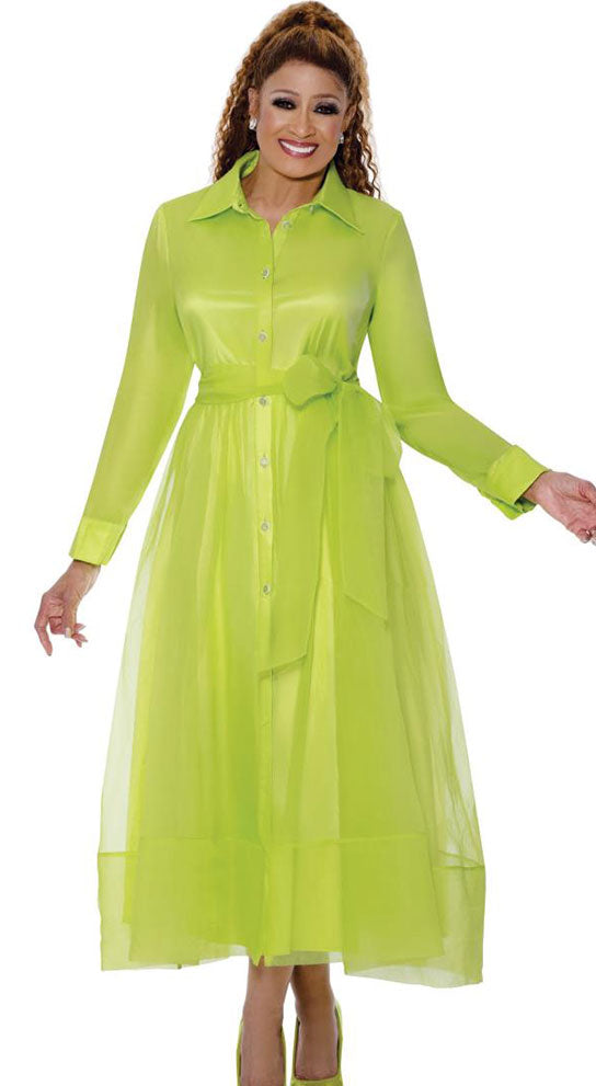 Dorinda Clark Cole Dress 309501-Lime - Church Suits For Less