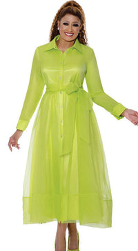 Dorinda Clark Cole Dress 309501-Lime - Church Suits For Less