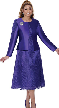 Dorinda Clark Cole Dress 309672-Purple - Church Suits For Less