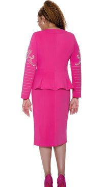 Dorinda Clark Cole Church Suit 309731-Hot Pink - Church Suits For Less