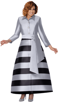 Dorinda Clark Cole Church Dress 309971-Silver/Black