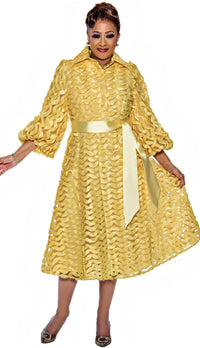 Dorinda Clark Cole Suit 5261C-Yellow - Church Suits For Less