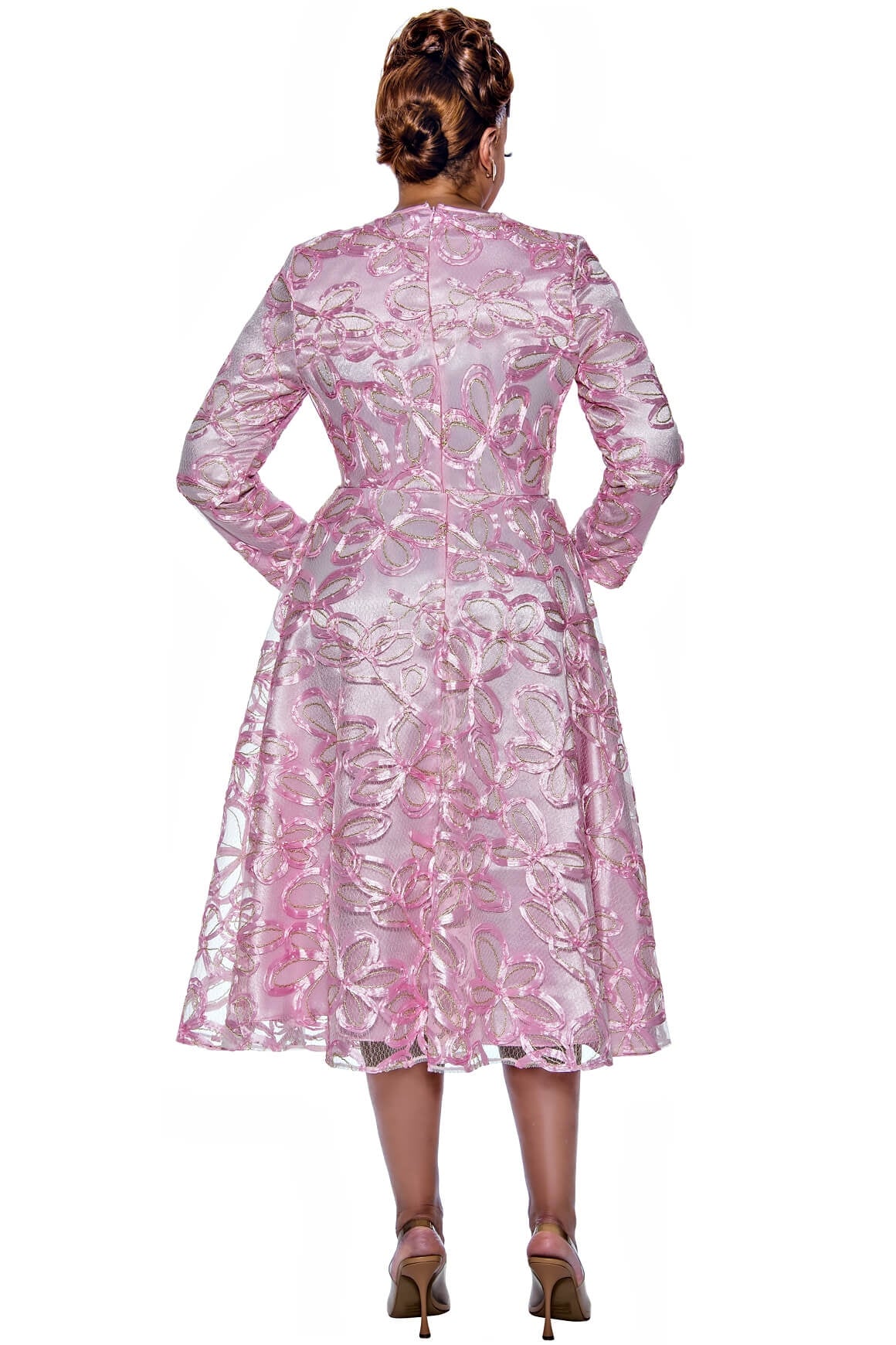 Dorinda Clark Cole Dress 5271C-Pink - Church Suits For Less