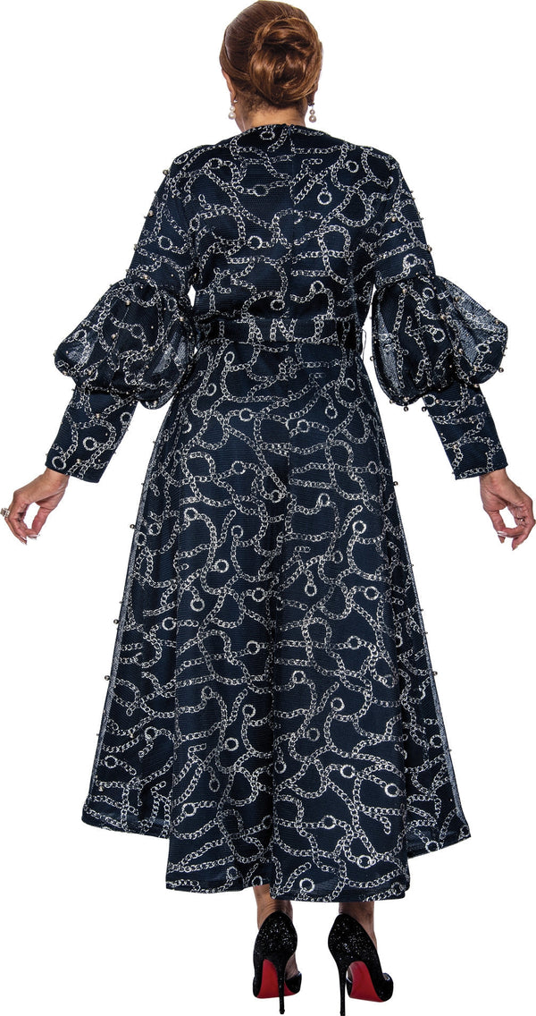 Dorinda Clark Cole Dress 5231-Navy - Church Suits For Less