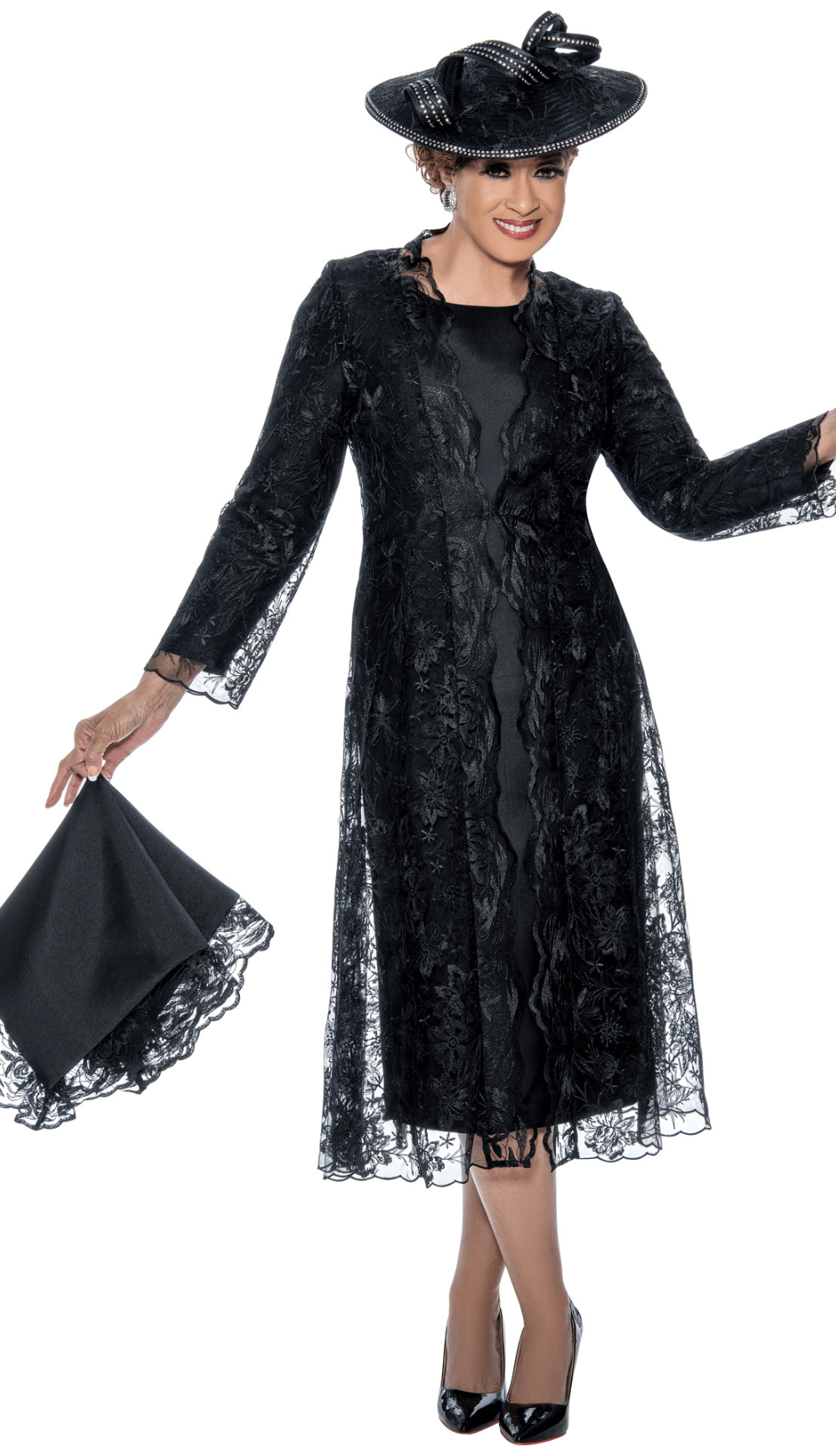 Dorinda Clark Cole Dress 5312-Black - Church Suits For Less