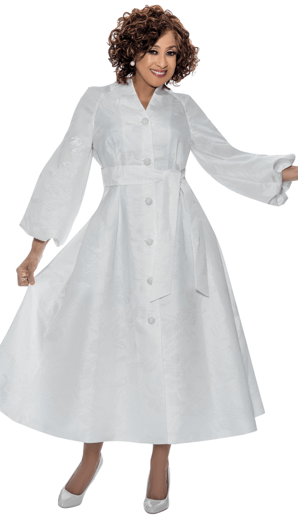 Dorinda Clark Cole Dress 309031C-White - Church Suits For Less