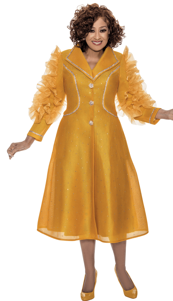 Dorinda Clark Cole Dress 309041C-Gold - Church Suits For Less