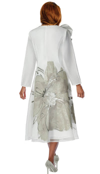 Dorinda Clark Cole Church Dress 310171-Silver/White