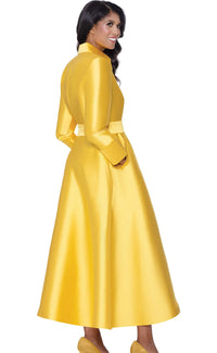 Church Dress By Nubiano 100311-Yellow - Church Suits For Less