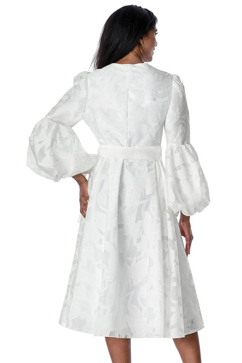Dresses by Nubiano 100841C-White