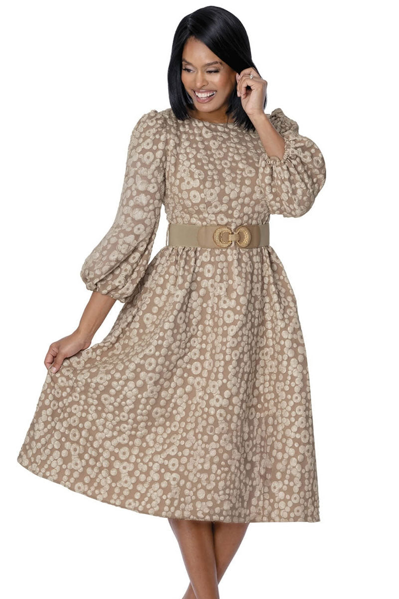 Dresses by Nubiano 100901-Taupe